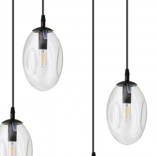Lámpara colgante Celeste Transparente (6 luces)
