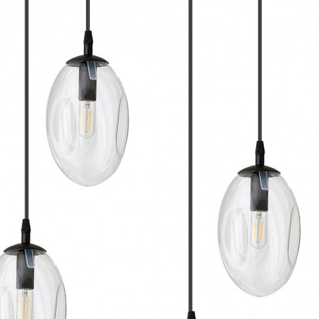 Lámpara colgante Celeste Transparente (6 luces)