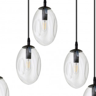 Lámpara colgante Celeste Transparente (9 luces)