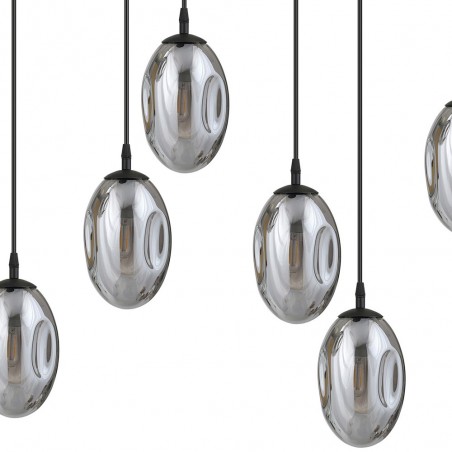 Lámpara colgante Celeste Grafito (9 luces)
