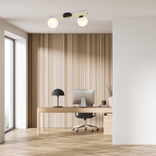 Regleta de techo Dadora Opal (2 luces)