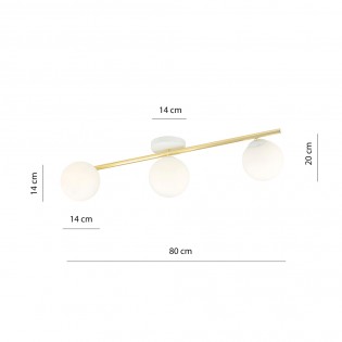 Regleta de techo Dadora II Opal (3 luces)