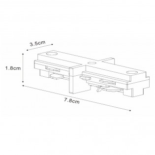 Conector recto para carril monofásico TRACK