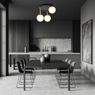 Plafón de techo Telpa Opal (3 luces)