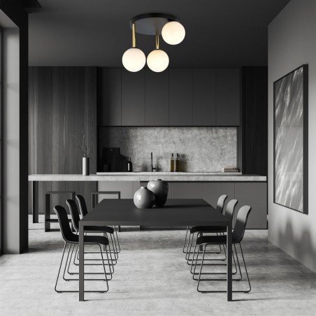 Plafón de techo Telpa Opal (3 luces)