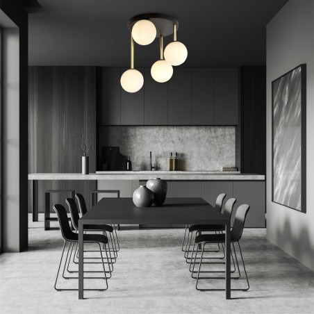 Plafón de techo Telpa Opal (4 luces)