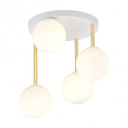 Plafón de techo Telpa II Opal (4 luces)