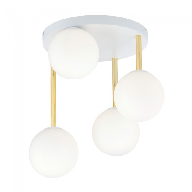 Plafón de techo Telpa II Opal (4 luces)