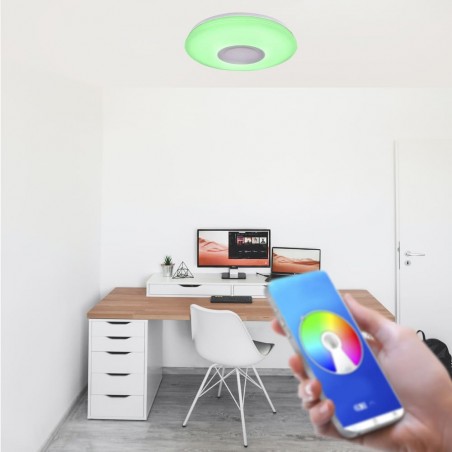 Plafón de techo LED RGB con altavoz Fanlo (52W)