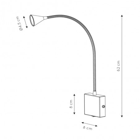 Aplique de pared lector LED Buddy (4W)