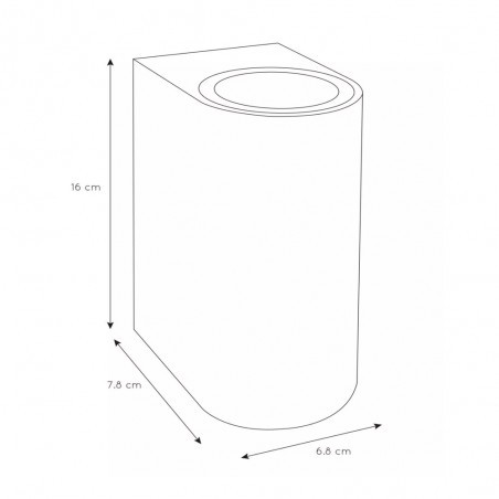 Aplique de pared de exterior Zaro II (2 luces)