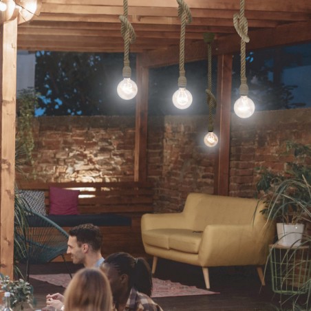 Lámpara colgante de exterior Rústico