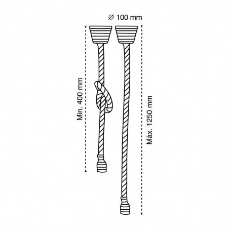 Lámpara colgante de exterior Rústico