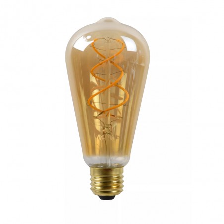 Bombilla filamentos crepuscular LED E27 Ámbar ST64 (4W)