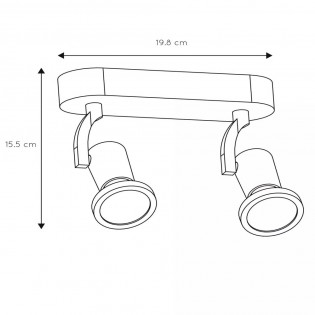 Regleta de focos Jaster LED (2x5W)