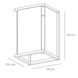 Aplique de pared de exterior Claire Antracita