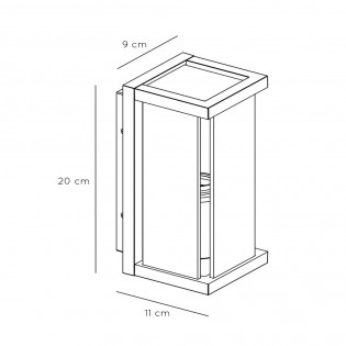 Aplique de pared de exterior Claire Mini