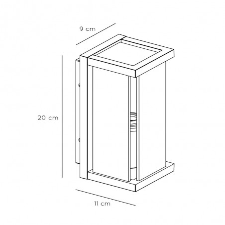 Aplique de pared de exterior Claire Mini