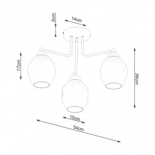Plafón de techo Fillan (3 Luces)