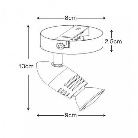 Foco de techo Caro LED (5W)