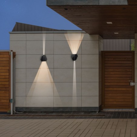 Aplique de exterior solar LED Zafiro