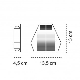 Aplique de exterior solar LED Zafiro