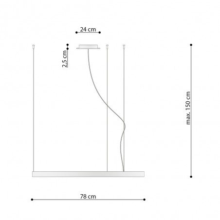Lámpara de techo LED Rio Oro (50W) II