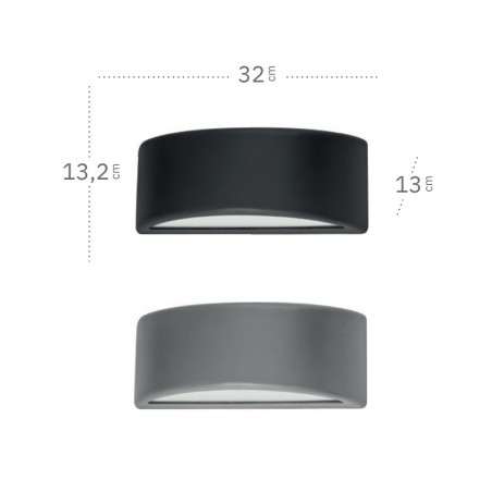 Aplique de pared exterior Kefir