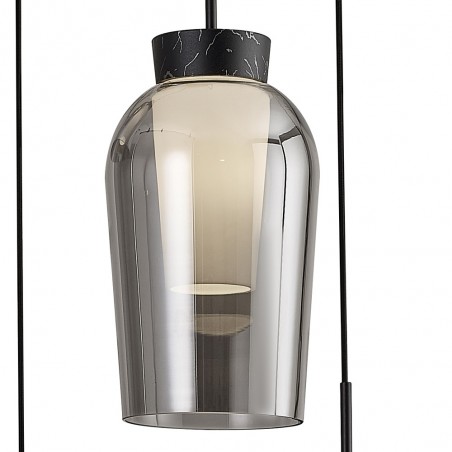 Lámpara colgante Nora Mármol Negro (5 luces)