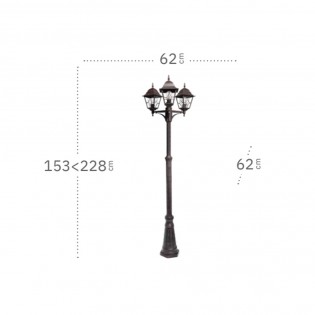 Farola de exterior Bootes (3 Luces)