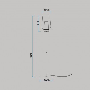 Lámpara de pie Nora Mármol Blanco