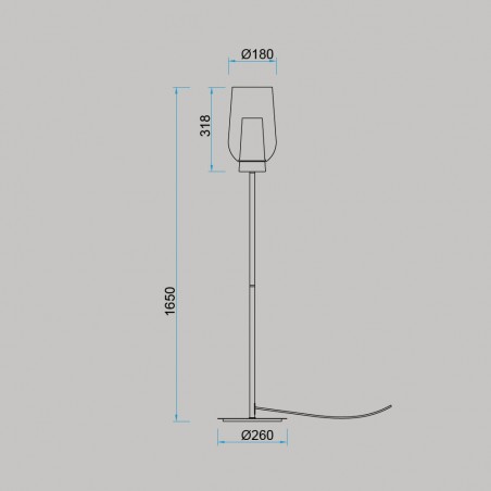 Lámpara de pie Nora Mármol Blanco