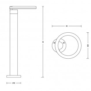 Baliza de exterior LED Satur (8W)