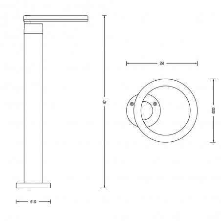 Baliza de exterior LED Satur (8W)