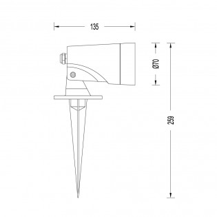 Foco con piqueta de exterior LED Put (12W)