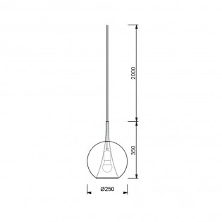 Lámpara de techo Elsa (sin florón)