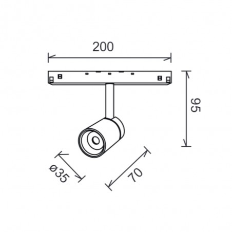 Foco LED para carril magnético Magneto (5W)