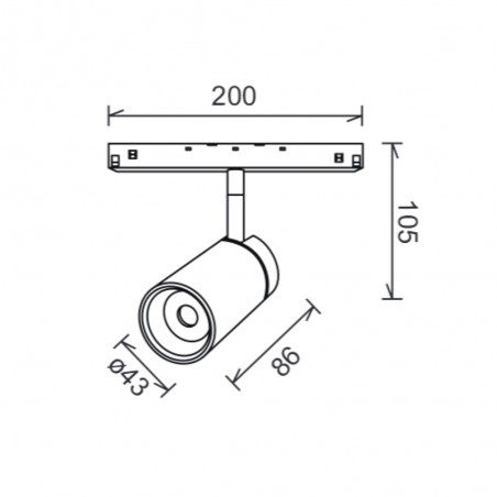 Foco LED para carril magnético Magneto (7W)