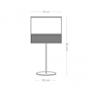 Lámpara de mesa Falenea Beige