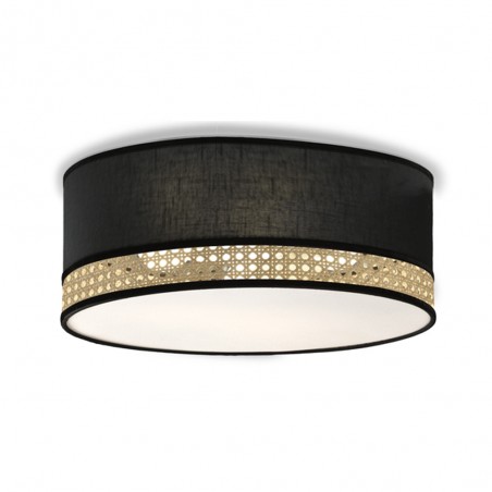 Plafón de techo Falenea Negro 45 (3 luces)