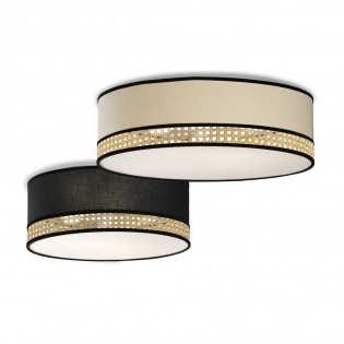Plafón de techo Falenea Beige 60 (4 luces)