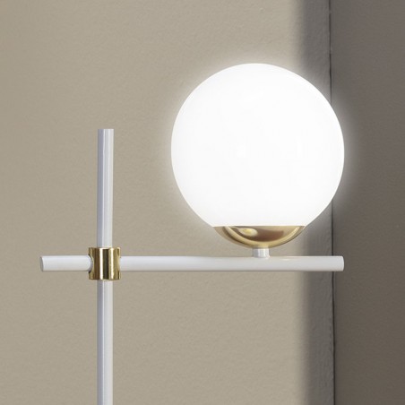 Lámpara de mesa Merasi Blanco-Oro