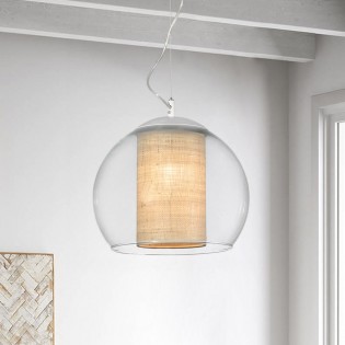 Lámpara de techo Bola Rafia 35