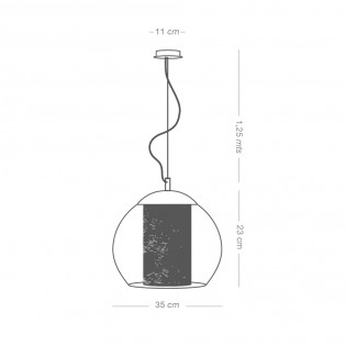 Lámpara de techo Bola Rafia 35