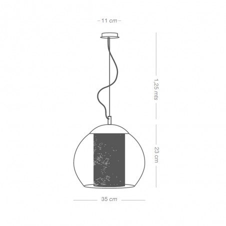 Lámpara de techo Bola Rafia 35