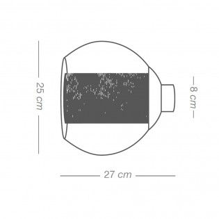 Aplique de pared Bola Rafia