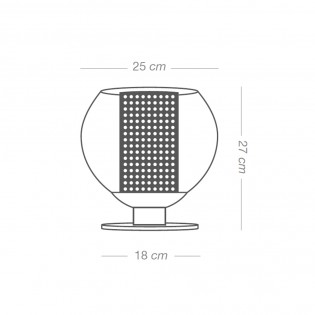 Lámpara de mesa Bola Enea Negro 25