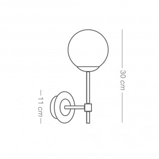 Aplique de pared Merasi Blanco-Cromo