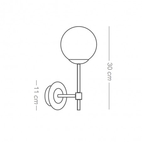 Aplique de pared Merasi Blanco-Cromo