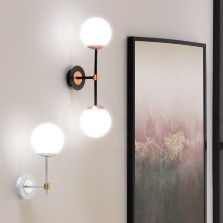 Aplique de pared Merasi Blanco-Cromo